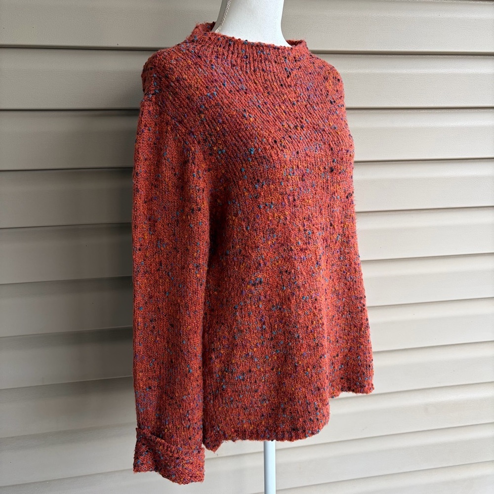 •Habitat• Confetti Knit Funnel Neck Speckled Sweater - Size Medium - Picture 4 of 8